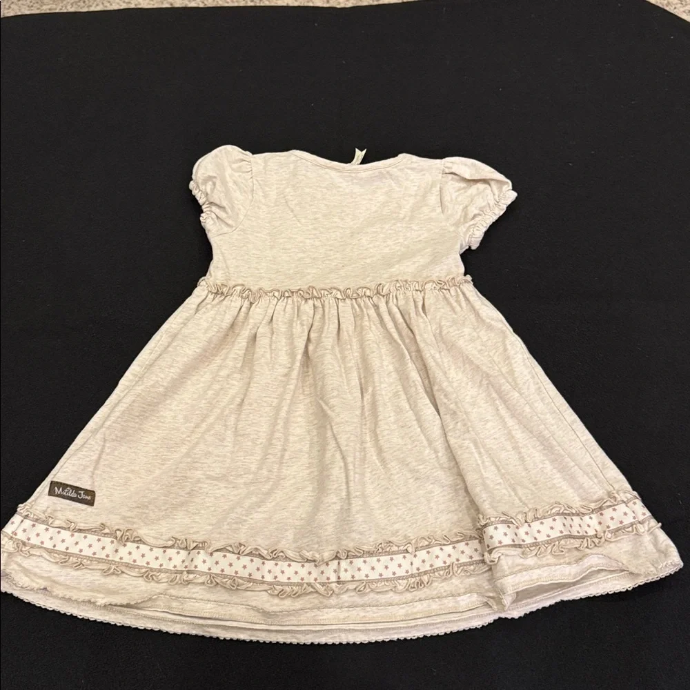 Matilda Jane Cream Kids Dress with gold star‎ Accents size 4